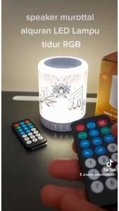 Murotal Speaker Qur an 30 Juz Lengkap Portable Bluetooth Lampu Tidur LED 32 GB