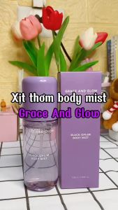 Xịt Thơm Body Mist Hương Nước Hoa Grace And Glow Black Opium 100ml Lưu Hương Lâu Thơm Quyến Rũ