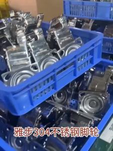 2inches Casters wheels with 304 stainless steel frame Polyurethane tread mute No rust For Humid environment IndustrialPU casters