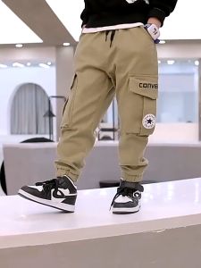 Cargo Pants for Kids Boys 4 Pocket High Quality Jogger Pants Korean Fashion Causal Pants Breathable and Comfortable 6-14yrs