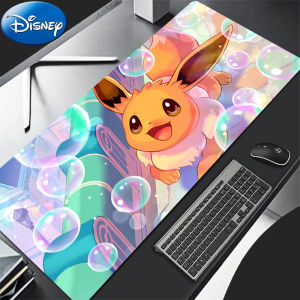 Bandai | 90x40cm Mouse Pad P-Pokemon Eevee Computer Laptop Anime Keyboard Mouse Mat XXL Mousepad Keyboards Pad Gamers Decoracion Desk Mat