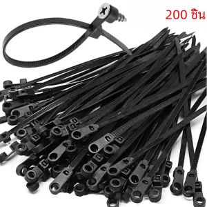 ใหม่สกรูไนลอนสายผูกอเนกประสงค์ Heavy Duty ปรับ Self-locking สายไฟ Organizer สายรัด DIY ห่วงยึด