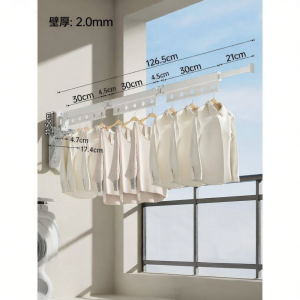 Invisible Extendable Wall-Mounted Clothes Drying Rack