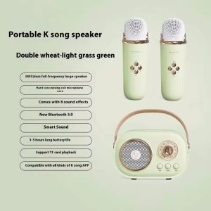 Karaoke Wireless Portable Bluetooth Speaker With Microphone Radio FM Machine Mini Music Sound Box Caixa De Som Small Mp3 Column