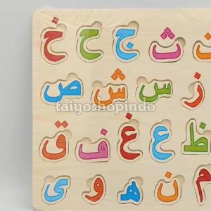 TAIYO Puzzle Kayu Matching Huruf Angka Transport Farm Animal Hijaiyah Wooden Montessori Edukasi Anak