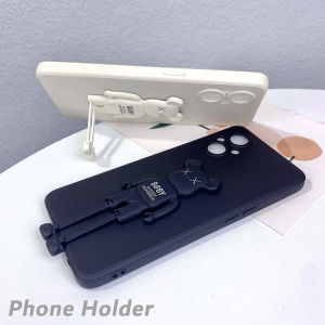 For Honor Magic 5 Pro 5G Casing Cartoon Bracket Square Side Soft TPU Phone Case Cover