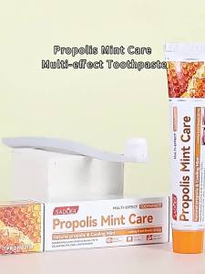 Propolis Mint Teeth Care Toothpaste Anti Cavities Freshen Breath Remove Plaques Deep Clean Whiten Protect Strengthens Teeth