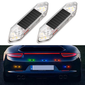 KEVANLY | 1X Mini LED Solar Power Car Anti Rear End Collision LED Flashing Light No Wiring Car Electric Motorcycle Anti-Theft Caution Lamp