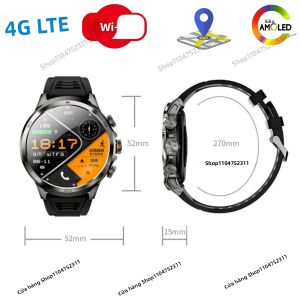 Đồng Hồ Thông Minh 4G Full Netcom H19 Màn Hình AMOLED 1.95 Inch Camera Xoay GPS WiFi Theo Dõi Sức Khỏe Đo Nhịp Tim Dành Cho Nam