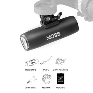 XOSS XL400 800 Bicycle Light Aluminium Bike Headlight Flashlight Handlebar USB Charging MTB Road Taillight RT01 Bike Accessories