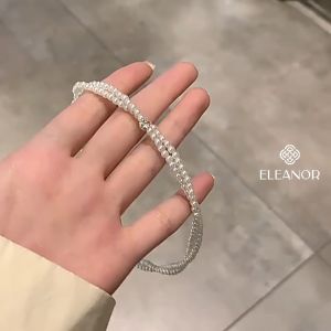 Dây chuyền nữ layer ngọc trai nhân tạo Eleanor Accessories vong cổ dạng chuỗi hạt phụ kiện trang sức 5973