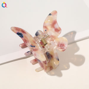 Elegant Simple Half-Moon Acetate Hair Clip Mermaid Color Hair Grips for Back of Head Fashionable Minimalist Hair Accessories