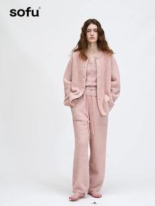 Soft Imitation Fox Fur Thickened Lounge Set Winter