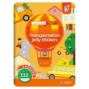 Froggy Smart Bear Jelly Sticker Book for Boys And Girls Aged 2-6 Years Old Reusable Transportation Themed Pasting Toys