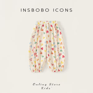 insbobo | Quần Dài Chống Muỗi Cho Bé Gái Có Gấu