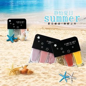 FAIRYS GIFT 3 IN 1 Nail Polish Nail Paint Cat Kuku Elegant Nail Protection 指甲油免烤三胞胎油性指甲油不可剥裸色亮片指甲油新款不可撕速干