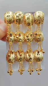 Highquality Xuping Bangkok Gold 10mm Automatic Danggling Clip Earrings for Women Hypoallergenic and Nontarnish