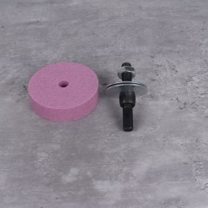 ชุดหินเจียรเซรามิก 70 มม. หินเจียรเซรามิกแบบมีรูตรงกลาง 10 มม. ล้อเจียร 3 นิ้ว พร้อมก้านเชื่อมต่อ สำหรับเครื่องเจียรแบบตั้งโต๊ะ ดอกสว่าน หินเจียร