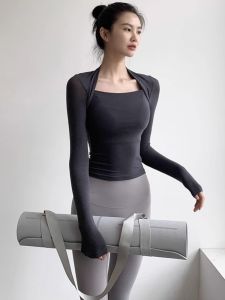 Professional Pilates Yoga Clothes Womens Long Sleeve Slim Fit Breathable Quick Dry Fitness Top Spring Autumn New Style Outdoor Wear