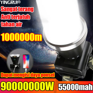 Senter Kepala LED Berkemah & 500Watt Headlamp USB Chargeable