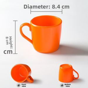Mimane Dinnerware Small Colored Resin Water Cup Anti Drop Tea Cup with Handle Coffee Mug Commercial Use Dishwasher Safe