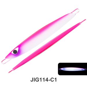 Mồi Câu Jig Kim Loại TEASER J114 Hình Dẹt Chất Liệu Kim Loại Dùng Cho Nước Mặn Chìm Chậm Phát Sáng UV Câu Jigging Thích Hợp Cho Câu Biển Sông Hồ Bãi Biển.