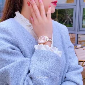 OLEVS | OLEVS 9943 Đồng Hồ Đeo Tay Sang Trọng Dành Cho Nữ Dây Đeo Bằng Thép Màu Vàng Hồng Bộ Chuyển Động Thạch Anh Kim Cương Đầy Đủ Ngày Tự Động Chống Nước 3Bar Hiển Thị Số La Mã