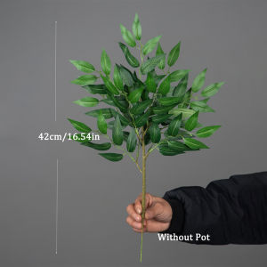 Kmitang | 42-64cm Tall Artificial Eucalyptus Plants Tropical Willow Tree Silk Oleaster Leaves For Home Office Garden Balcony Decoration