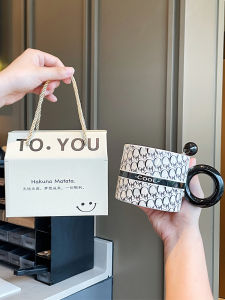 Cốc Cà Phê Gốm Sứ Sáng Tạo 400ml Quà Tặng Ngày Qixi Cho Nữ Cốc Nước Gốm Sứ Đẹp Mắt Cốc Đi Bộ Quà Tặng Cho Nam Và Nữ