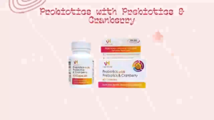 vH essentials Probiotics with Prebiotics and Cranberry Feminine Health Supplement - 60 Capsules
