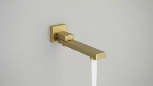 Brushed Golden Bathtub Faucet Wall Mounted Rotating Spout Bath Shower Mixer Tap Concealed Black Bathroom Tub Mixer Faucet