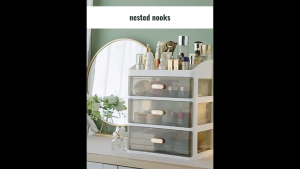 Multi-grid Cosmetics Brush Lipstick Makeup Storage Box Desktop Organizer with Drawers Multipurpose Storage Box