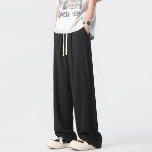 Quần Dài Thể Thao Nam Ice Silk 2025 Mùa Hè Mới Rộng Rãi Ống Đứng Nhanh Khô Quần Dài Thường Ngày Thời Trang Mùa Hè