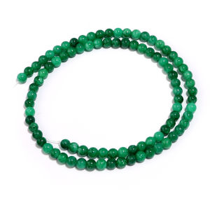 Natural Green Jade Stone Beads Round Gemstone Loose Bead for Jewelry Making DIY Bracelet Necklace Handmade Material 4/6/8/10/12m