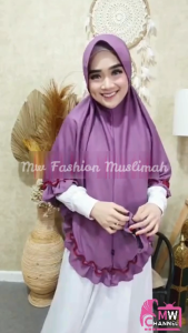 MUDAHHIJAB Hijab Instan Bergo Rempel Gotik Free Masker Jumbo Khimar Pet Tali Jersey Hijab Rempel Terbaru (Rempel Gotik)