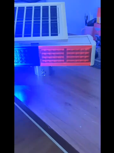 SMADUCT Red and blue solar warning strobe lights road traffic safety flash lights night construction glare intersection flashing lights