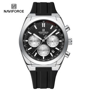 NAVIFORCE 8080 Fashion Quartz Mens Watch Night Light Waterproof Calendar Chronograph Casual Sports Mens Watch reloj hombre