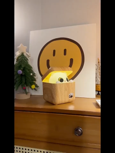 Chunyan Cowardly Meow Peekaboo Atmosphere Fun Night Light Cute Creative Induction Sleeping Light Gift Night Light