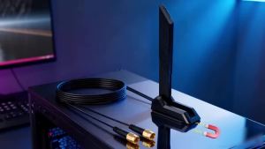 FENVI WiFi 6E Antenna Tri-Band Antenna 6GHz/5GHz/2.4GHz Magnetic Foldable 12DBi High Gain External Signal Receiver For PC Router