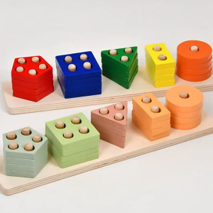 Montessori Learning Toy Wooden Geometry Sorting Board Shape Sorting Colour Matching Toy Preschool Kindergarten