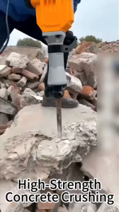 CHUANGCHAO 9500W Heavy Demolition 65mm HammerElectric Rock Drill Demolition Hammer/Blasting Jack Hammer Electric Hammer Drill Blasting Hammer Rock Drill Gun Load Electric Pick Electric Drill Multifunctional Impact Drill
