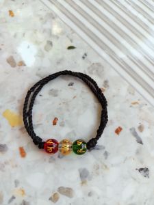 Gelang Tibet Aura Keberuntungan Tali Hitam
