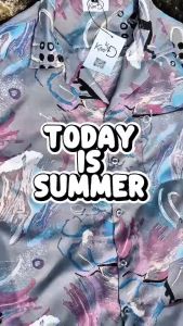 เสื้อฮาวาย ลาย #10 ผ้าcotton คอตต้อน ผ้านุ่ม ใส่สบาย ลายวินเทจ เสื้อเชิ้ตฮาวาย Shirt Hawaii เก๋ดี Kae+D