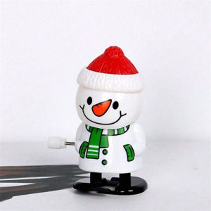 Festive Wind-Up Figurines Jumping & Walking Clockwork Playthings Party Favors Santa Claus Snowman Home Decor Ornament Party Gift