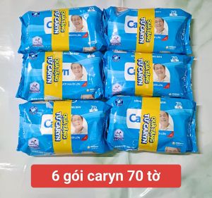 Bình Chánh shop 💖 Combo 10 gói khăn giấy ướt caryn 100 tờ / 70 tờ không mùi không paraben không chứa cồn hàng tách khuyến mãi - date mới 2027