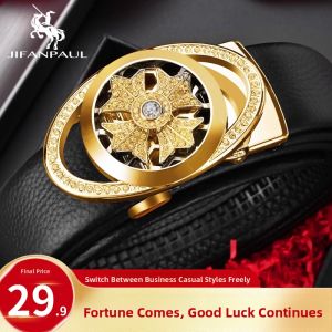 Mens Leather Automatic Buckle Belt