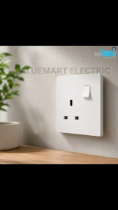 【SIRIM Approved】reTouch 13A Flat Pin Switch Socket Installer Core Series White 250V AC PC Polycarbonate Wall Mounted