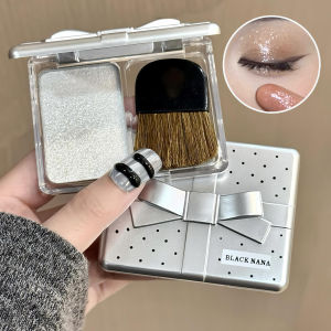 BLACKNANA พาเลทไฮไลท์สตาร์ไลท์พร้อมแปรงกระดูกไหปลาร้าหน้ากระจ่างใสบรรยากาศธรรมชาติสามมิติ