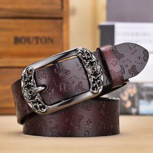Women Belts Waist Belt Ladies Casual Waistband Alloy Pin Buckle Belts Genuine Leather Belts Women’s Waist Belt Adjustable Length Dress Belt Vintage Jeans Belt for Women Girls