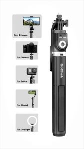 Gậy chụp ảnh GoChek SS100 - Tripod/ selfi bluetooth điện thoại livestream vlog đa năng kéo dài 2m2